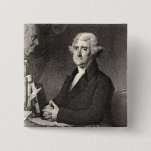 Chapa Cuadrada Retrato de Thomas Jefferson