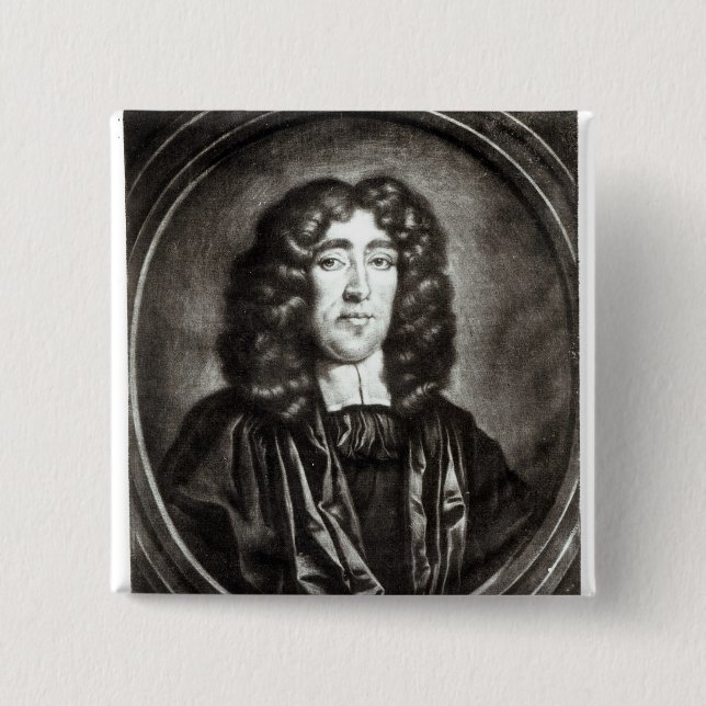 Chapa Cuadrada Retrato de Titus Oates grabado por R. Thompson (Anverso)