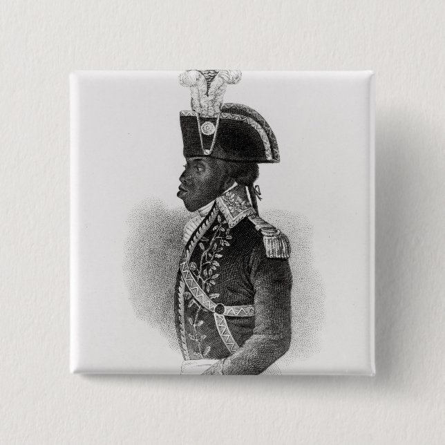 Chapa Cuadrada Retrato de Toussaint L'Ouverture (Anverso)