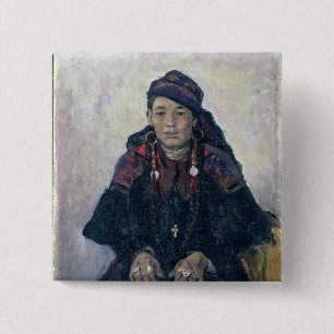 Chapa Cuadrada Retrato de un Cossack Woman, 1909