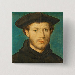 Chapa Cuadrada Retrato de un hombre, C. 1536 - 40 (aceite en la
