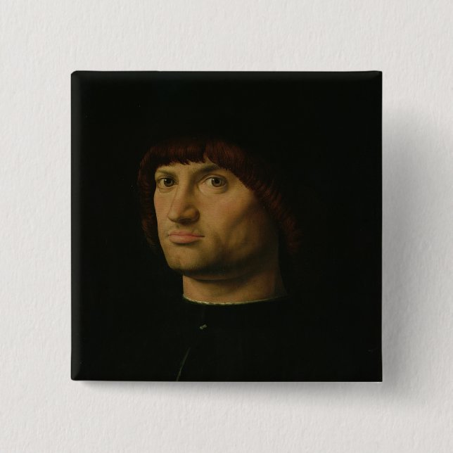 Chapa Cuadrada Retrato de un hombre, o el Condottiere, 1475 (Anverso)