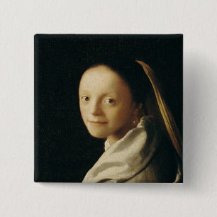 Chapa Cuadrada Retrato de una mujer joven, c.1663-65