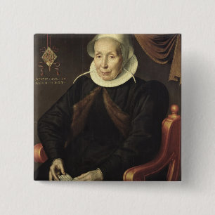 Chapa Cuadrada Retrato de una mujer mayor, 1603