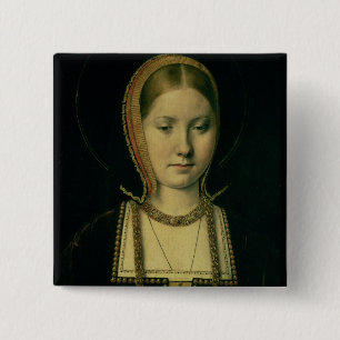 Chapa Cuadrada Retrato de una mujer, posiblemente Catherine de