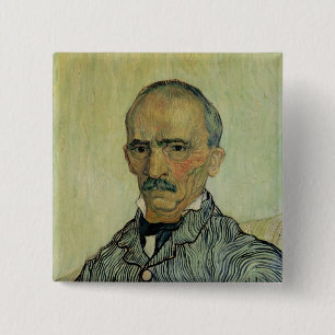 Chapa Cuadrada Retrato de Vincent van Gogh el del