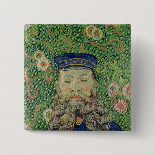 Chapa Cuadrada Retrato de Vincent van Gogh el   del cartero