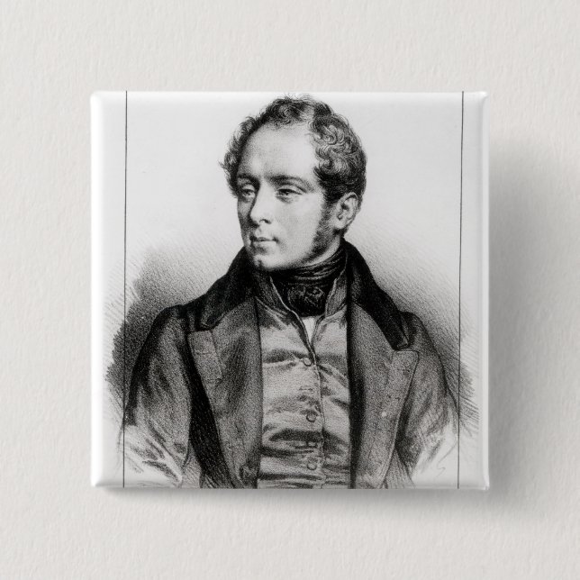 Chapa Cuadrada Retrato de Vincenzo Bellini (Anverso)