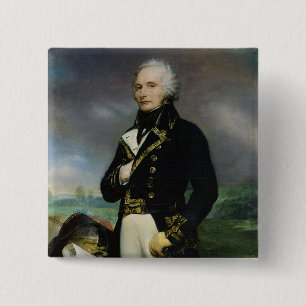 Chapa Cuadrada Retrato de vizconde Alejandro-Francois-Marie