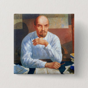 Chapa Cuadrada Retrato de Vladimir Ilyich Lenin, 1934