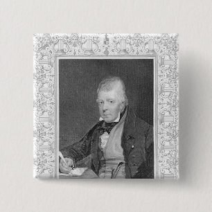 Chapa Cuadrada Retrato de Walter Scott