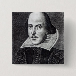Chapa Cuadrada Retrato de William Shakespeare