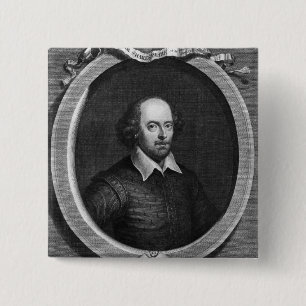 Chapa Cuadrada Retrato de William Shakespeare 1719