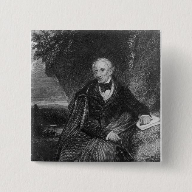 Chapa Cuadrada Retrato de William Wordsworth (Anverso)