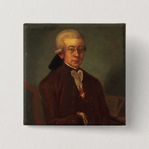 Chapa Cuadrada Retrato de Wolfgang Amadeus Mozart 2