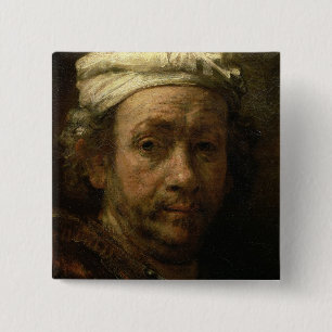 Chapa Cuadrada Retrato del artista en su caballete, detalle del