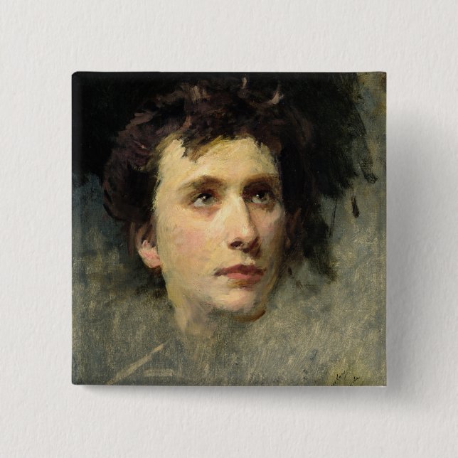 Chapa Cuadrada Retrato del compositor Pyotr Ilyich (Anverso)