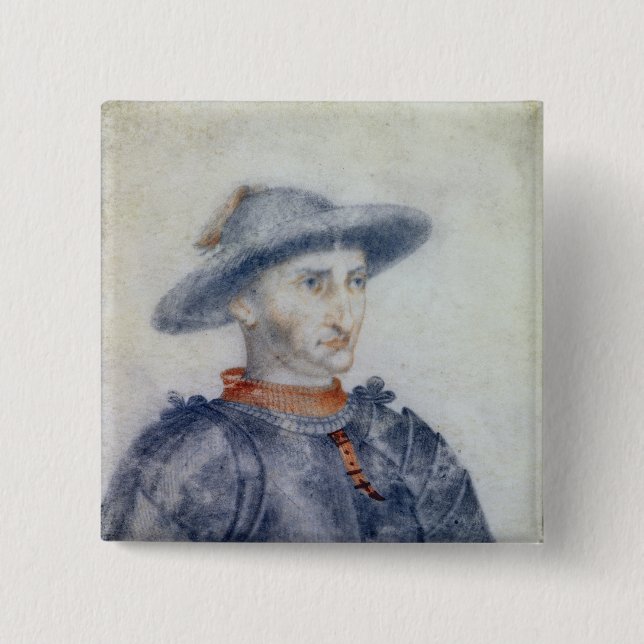 Chapa Cuadrada Retrato del duque de Rene I de Anjou (Anverso)