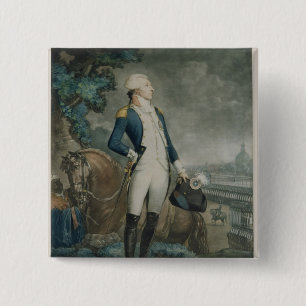 Chapa Cuadrada Retrato del marqués de La Fayette