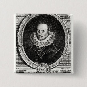 Chapa Cuadrada Retrato del medallón de Pedro de Bourdeille