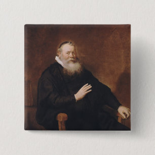 Chapa Cuadrada Retrato del pastor Eleazer Swalmius, 1637-42