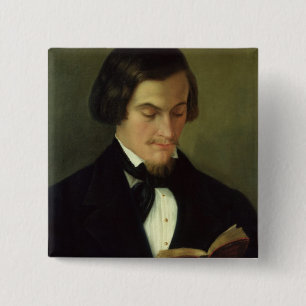 Chapa Cuadrada Retrato del poeta Heinrich Heine 1842