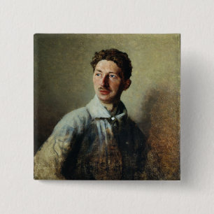Chapa Cuadrada Retrato del poeta Sergey Gorodetsky 1909