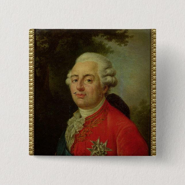 Chapa Cuadrada Retrato del rey de Louis XVI de Francia (Anverso)