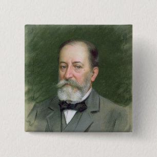 Chapa Cuadrada Retrato del Santo-Saens 1903 de Camilo