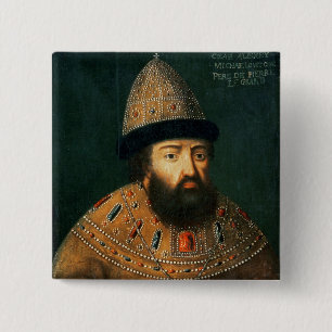 Chapa Cuadrada Retrato del Tsar Alexei I Mihailovitch