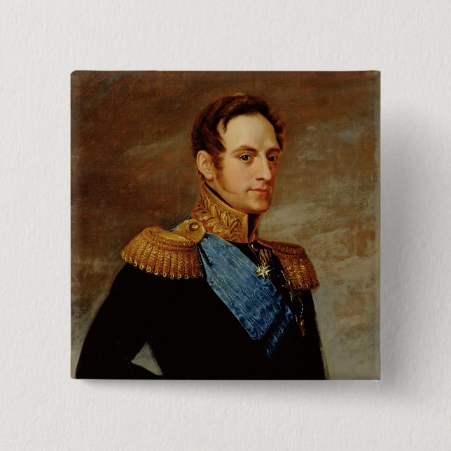 Chapa Cuadrada Retrato del Tsar Nicolás I 1826 (Anverso)