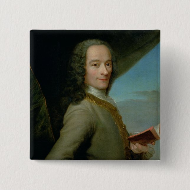 Chapa Cuadrada Retrato del Voltaire joven (Anverso)