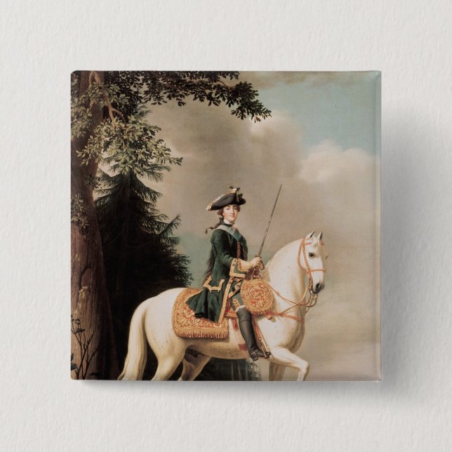 Chapa Cuadrada Retrato ecuestre de Catherine II (Anverso)