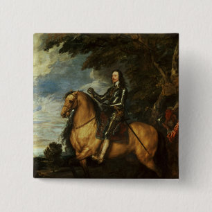 Chapa Cuadrada Retrato ecuestre de Charles I c.1637-38
