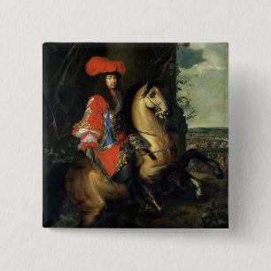 Chapa Cuadrada Retrato ecuestre de Louis XIV