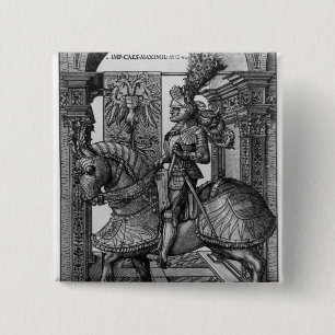 Chapa Cuadrada Retrato ecuestre de Maximiliano I c.1508