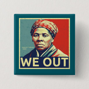 Chapa Cuadrada Retrato Histórico de Harriet Tubman Nosotros Liber