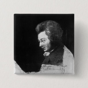 Chapa Cuadrada Retrato inacabado de Wolfgang Amadeus Mozart