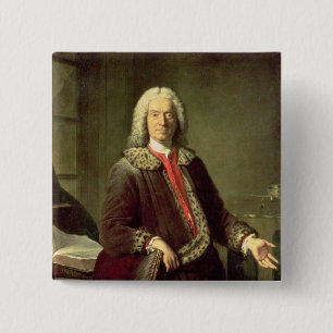 Chapa Cuadrada Retrato Prosper Jolyot de Crebillon, 1746