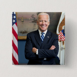Chapa Cuadrada Retrato vintage del vicepresidente Joe Biden