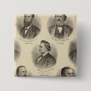 Chapa Cuadrada Retratos del Rev H Gilliland, Wm F Terhune