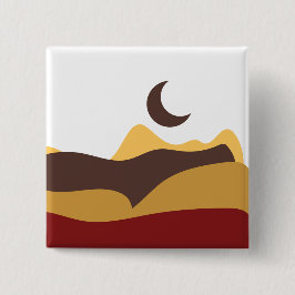 Chapa Cuadrada Retro Boho Moon