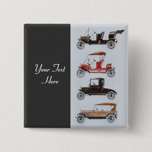 Chapa Cuadrada RETRO CARS 2- Automóvil de reparación automática ,