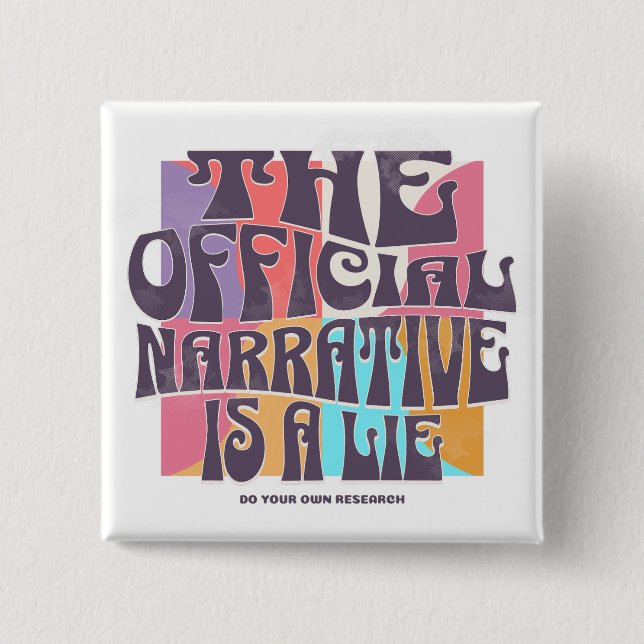 Chapa Cuadrada Retro Conspiracy Theory (Anverso)