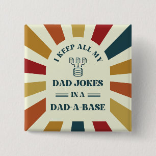 Chapa Cuadrada Retro Funny Dad Chistes Regalo del día de los padr
