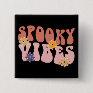 Chapa Cuadrada Retro Groovy Spooky Vibes Halloween