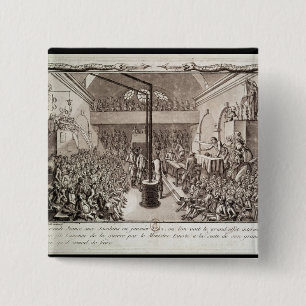 Chapa Cuadrada Reunión del club de Jacobin, enero de 1792