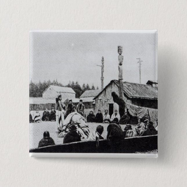 Chapa Cuadrada Reunión tribal (Anverso)