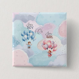 Chapa Cuadrada Revelación de género del bebé