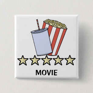 Chapa Cuadrada Revisión de película personalizada de 5 estrellas 